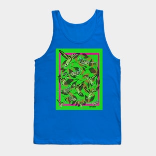 how to feed a hummingbird pattern cage ecopop Tank Top